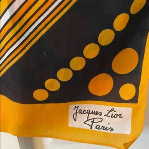 Jacques Lior Paris Scarf in Black and Yellow